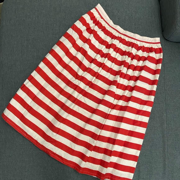 Compañía fantástica. Striped cotton skirt with pockets - Picture 2 of 6
